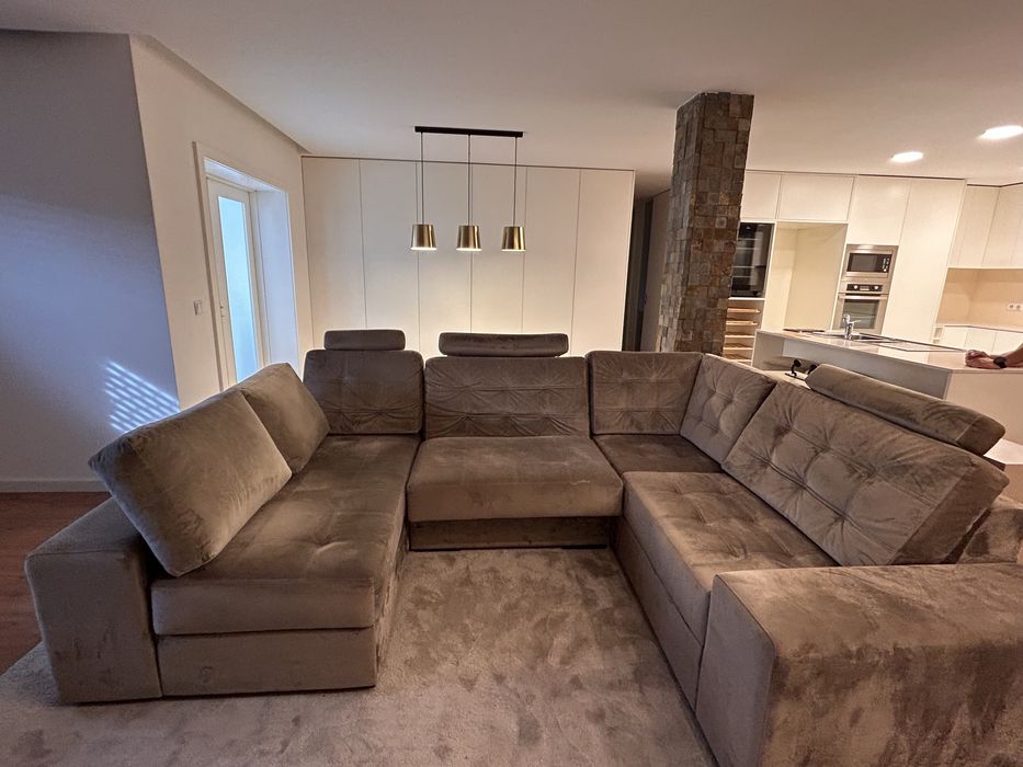Sofá modular grande em U