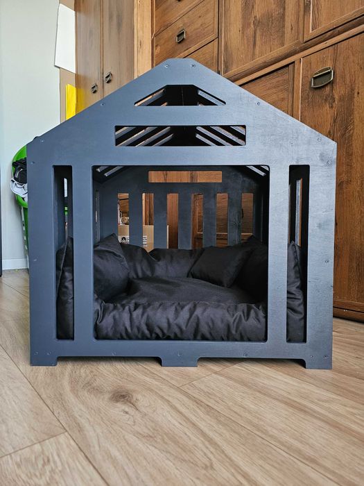 Stylowy domek / legowisko dla psa lub kota – drewniany