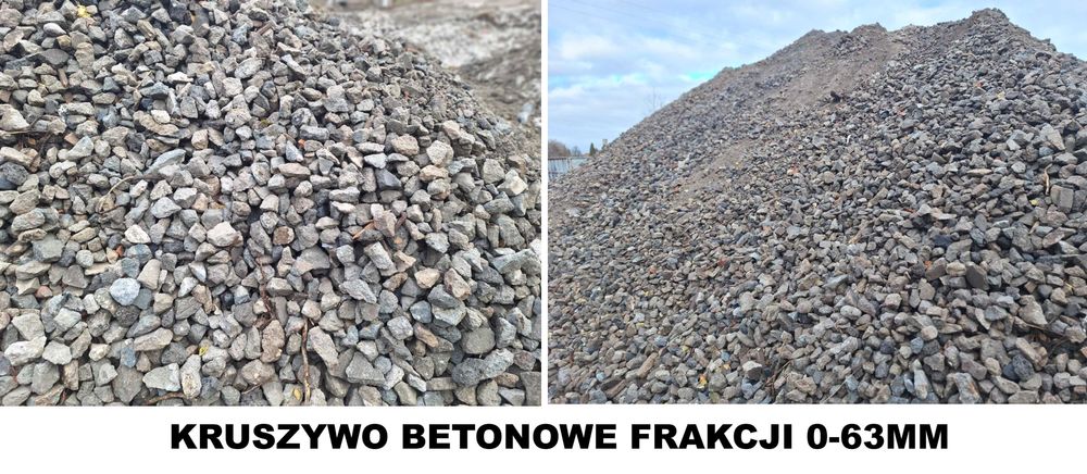 Kruszywa na utwardzenie dróg, piasek, ziemia. Zapewniamy transport.