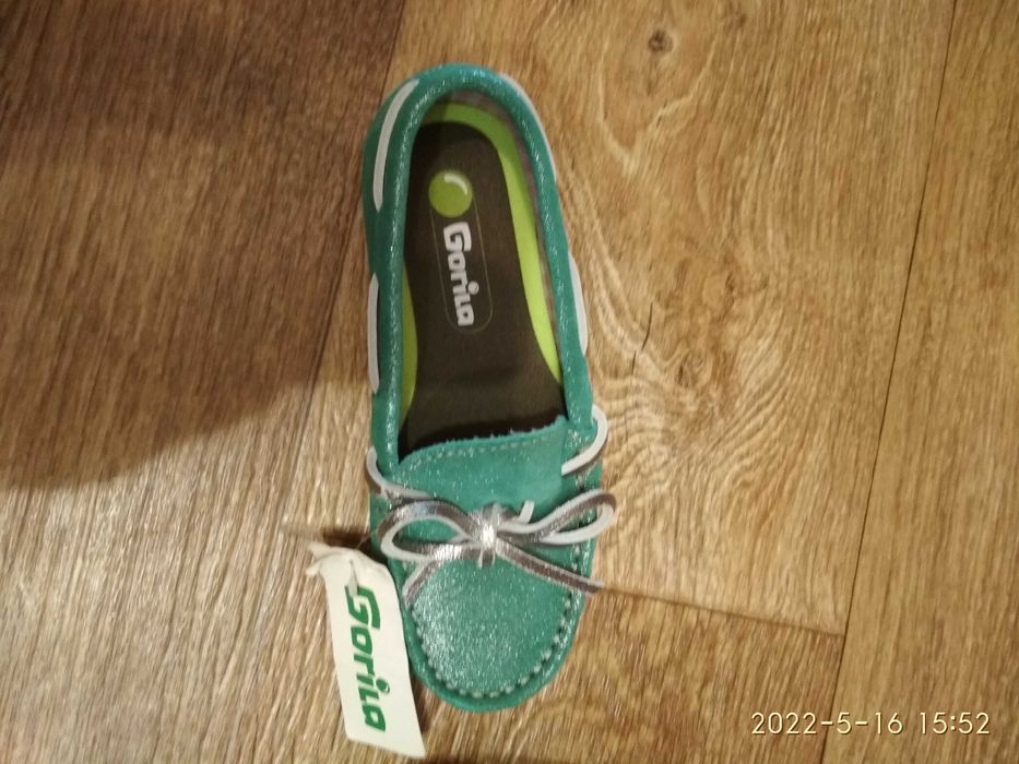 Детские кожаные мокасины Gorila