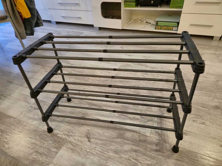 Regał Na Buty Stojak Rozsuwany REGULOWANA SZEROKOŚĆ