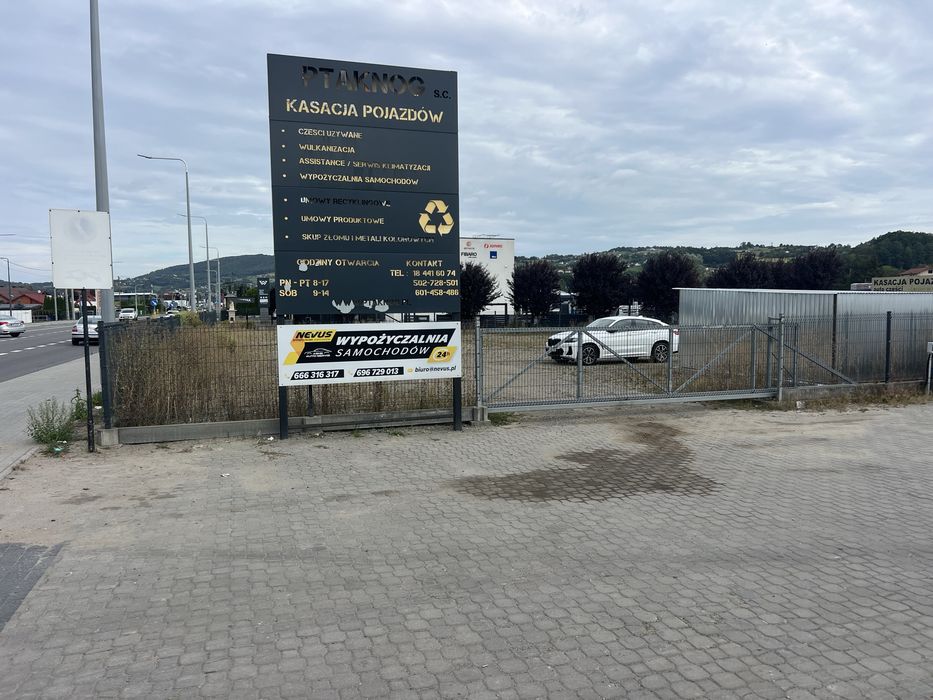Wynajmie plac /działkę /pod każdą działalnośc