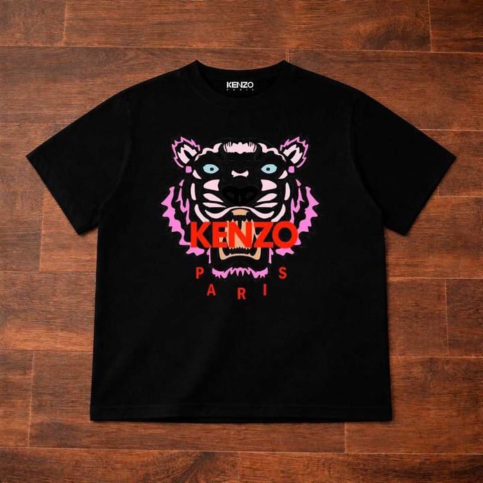 Футболка Kenzo Paris чорна чоловіча бавовна