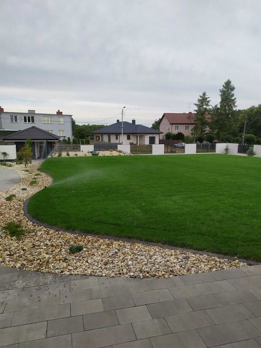 trawnik  siatka na krety  ogród od podstaw