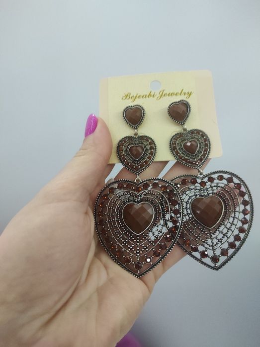 Сережки вісящі замок гвоздик