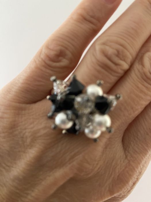 Pierścionek srebrny swarovski nowy