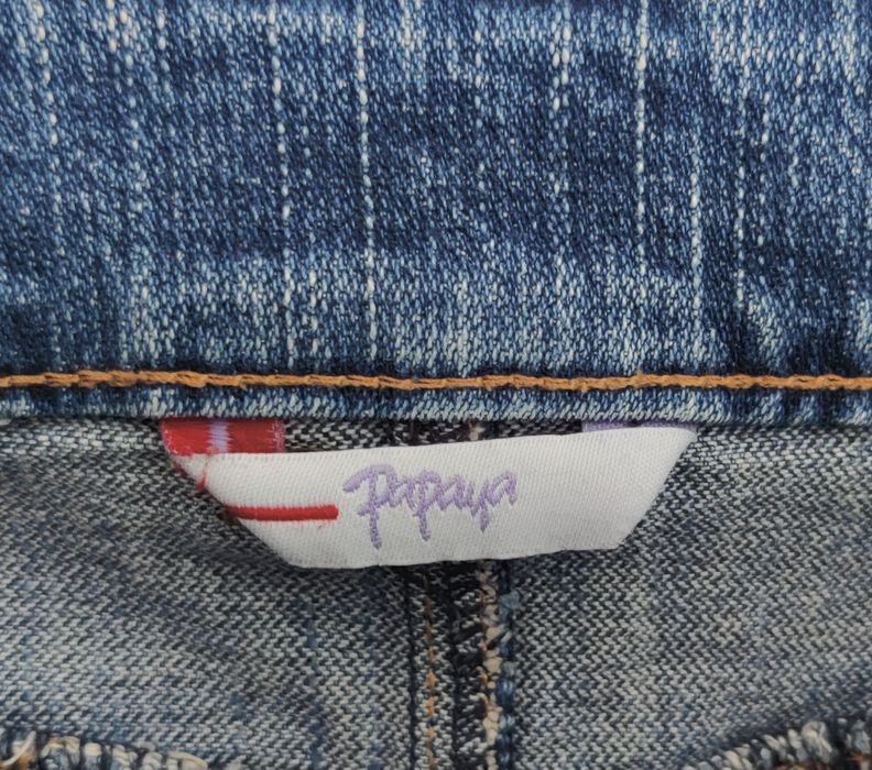 Spódnica dżinsowa krótka retro vintage 38 / M niebieska jeans dżins