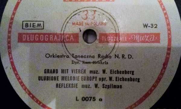 Orkiestra Taneczna Radia NRD - Kurt Henkels, winyl 33 rpm, Muza 10"