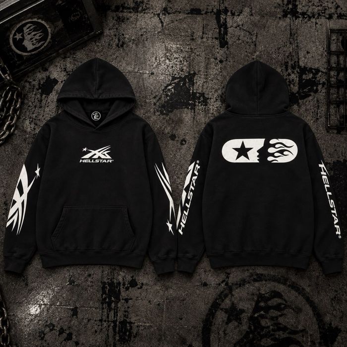 Худі Hellstar Black Flame Hoodie / худі hellstar