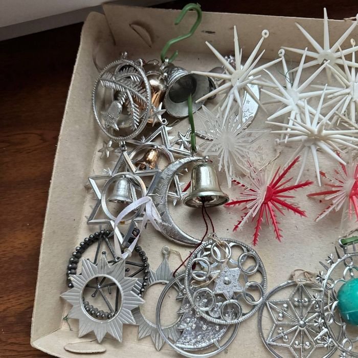 Ozdoby choinkowe PRL Śnieżynki / Gwiazdy