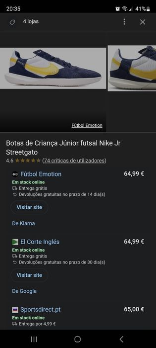Ténis Nike StreetGato criança 33,5
