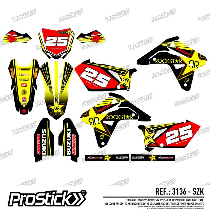 Kit Autocolantes Suzuki RMZ 250 e 450