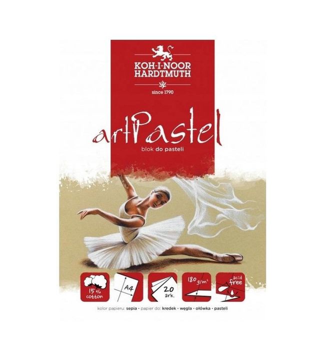 Blok do pasteli artpastel sepia A4/20K 180g Koh-I-Noor ,298x210 mm