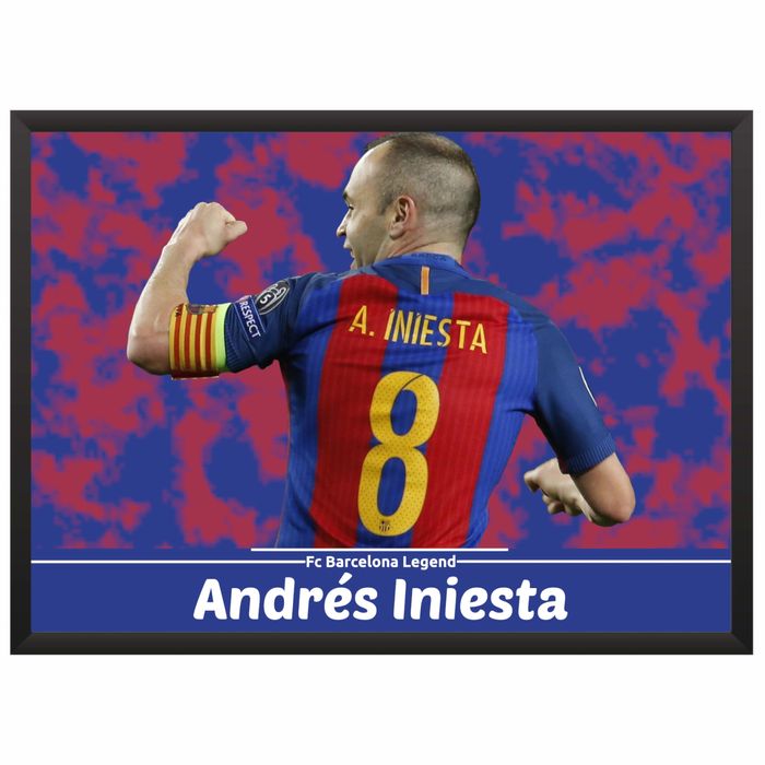 Plakat obraz w ramce Iniesta Barcelona