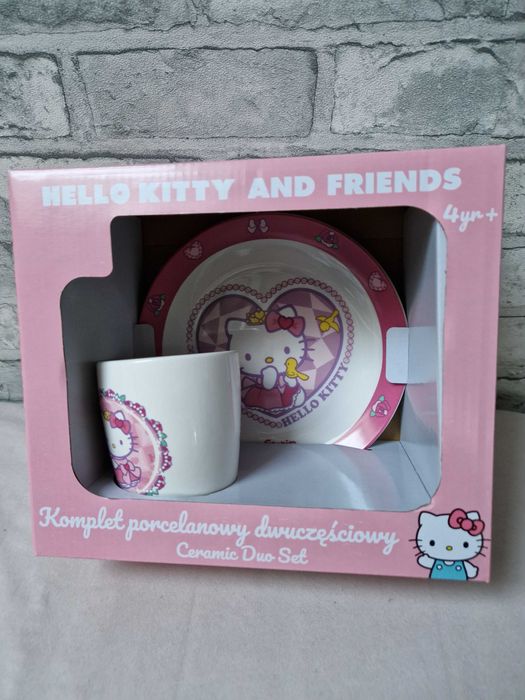 Komplet porcelanowy Hello Kitty dwuczęściowy