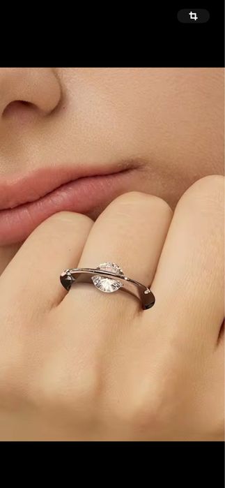 Акция ! Кольцо серебреное  с муассанитом -925 проба