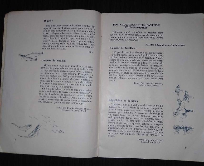 Bacalhau da Noruega Livro anos 60 Receitas de Culinária Raro
