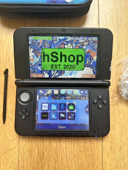 3DS XL Blue (Unlocked, 128GB, Pokem/ Zelda/ Inaz/ DQuest/ FireEmb)64585695326465124