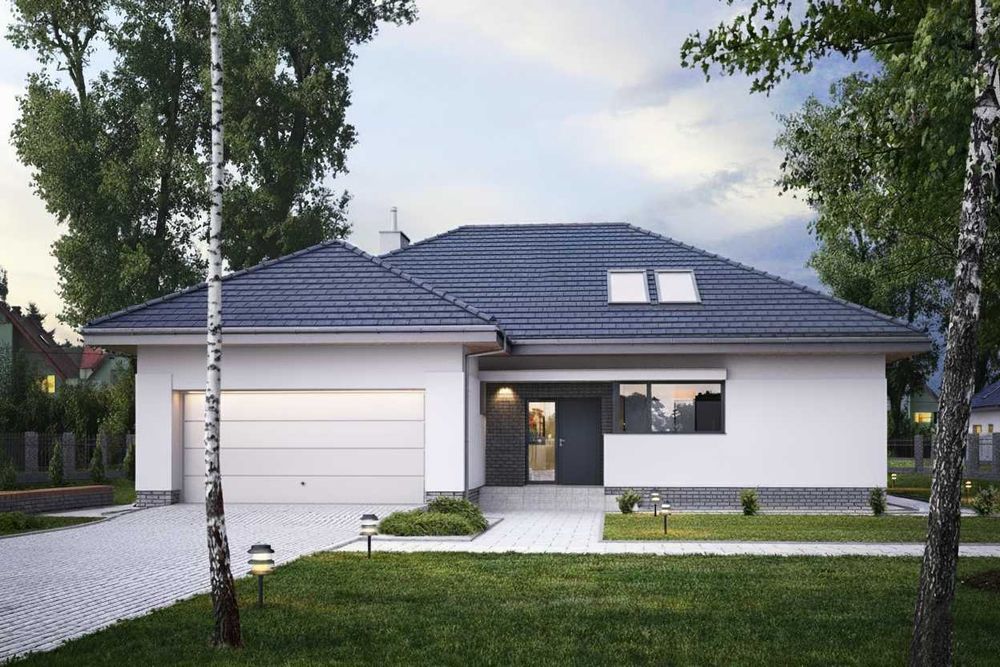 Nowoczesny dom jednorodzinny z użytkowym poddaszem