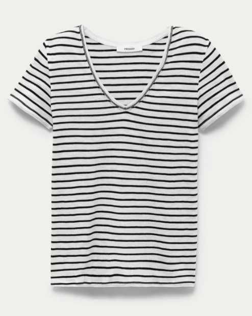 Bawełniana bluzka w paski, plus size Promod roz XXL