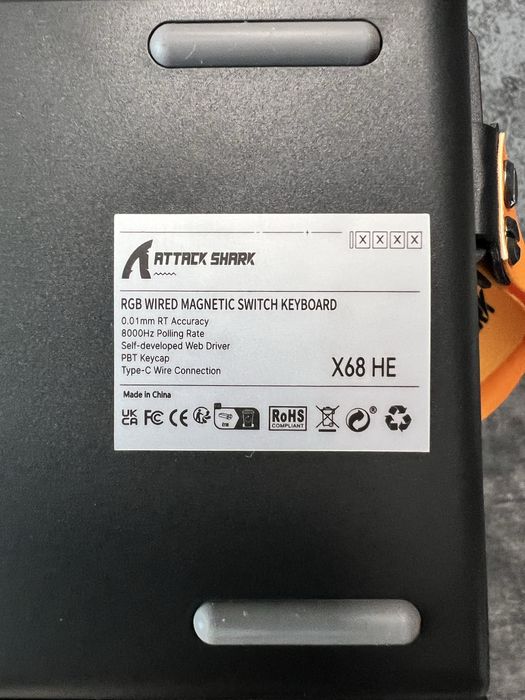 Attack shark x68 he ігрова магнітна клавіатура