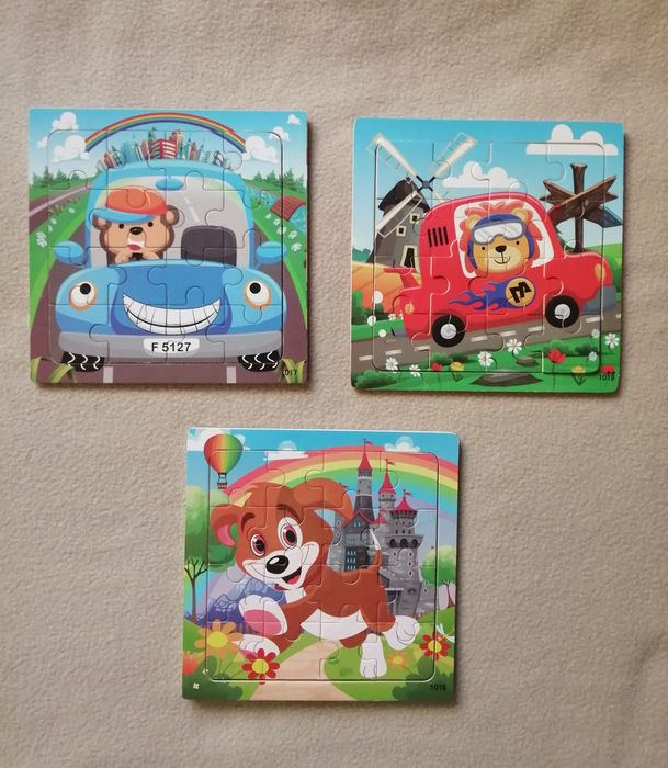 Пазли дерев'яні 3шт