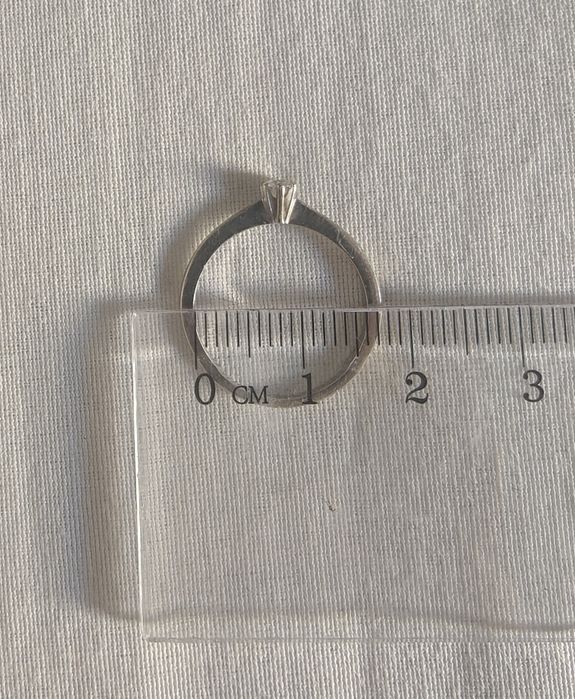 Anel Ouro 19,2Kt First Day com Diamante 0,10ct - Usado, Bom Estado
