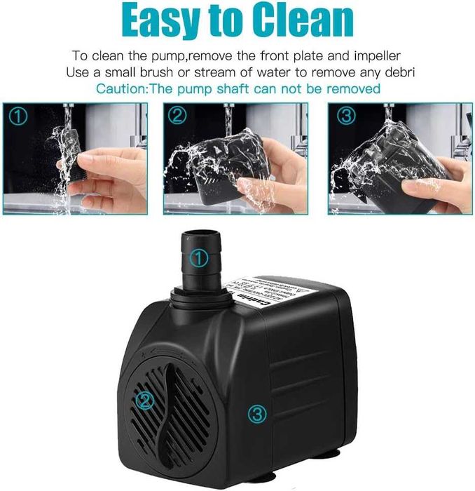 Pompa wodna do akwarium, 25 W, 1200 l/h, pompa głębinowa