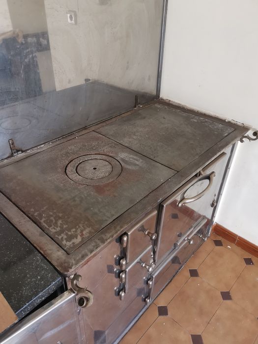 Fogão de lenha com forno inox