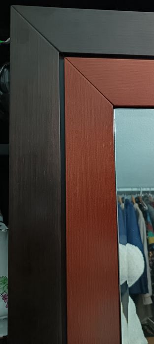 Espelho de madeira maciça wengue 180cmx80cm