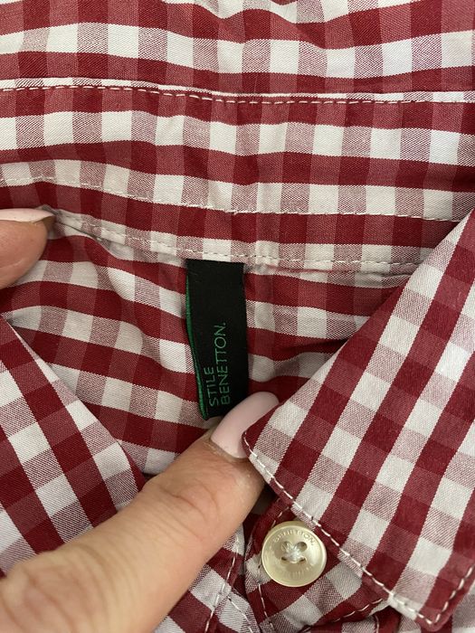 Koszula damska elegancka kratka benetton s m