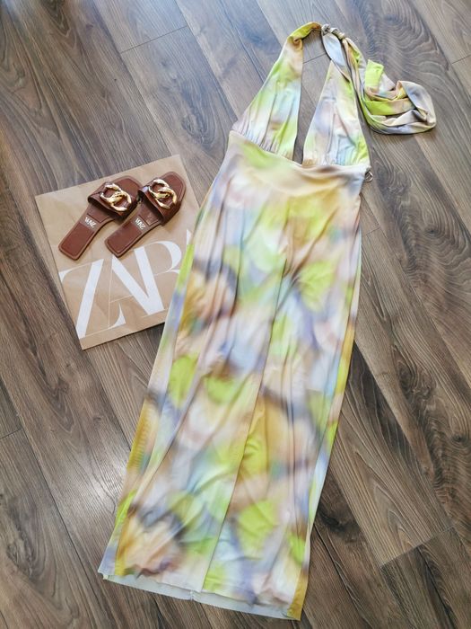 Długa sukienka zara suknia midi maxi na lato L 40