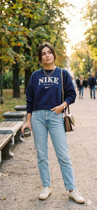 Світшот L Nike темно-синій