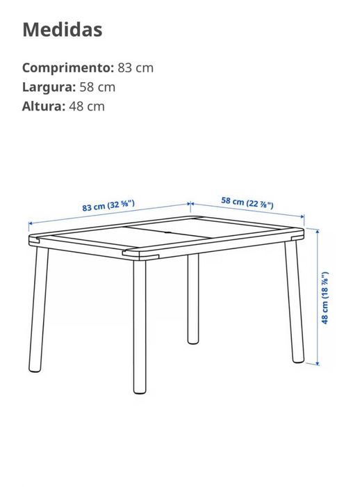 Mesa de Criança FLISAT IKea 83x58
