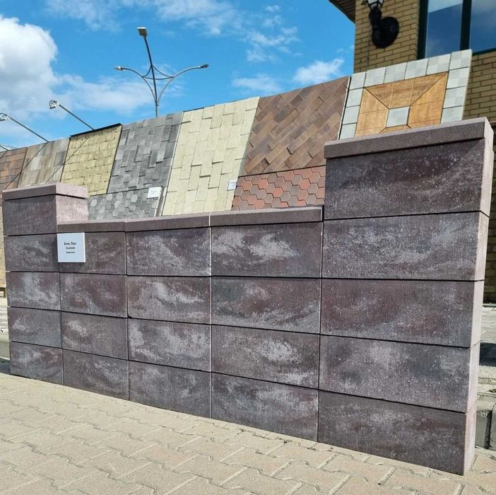 Блок парканний, модульний, рваний