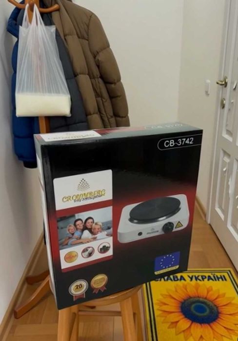 Електроплита на одну конфорку для дачі гуртожитку чи балкона