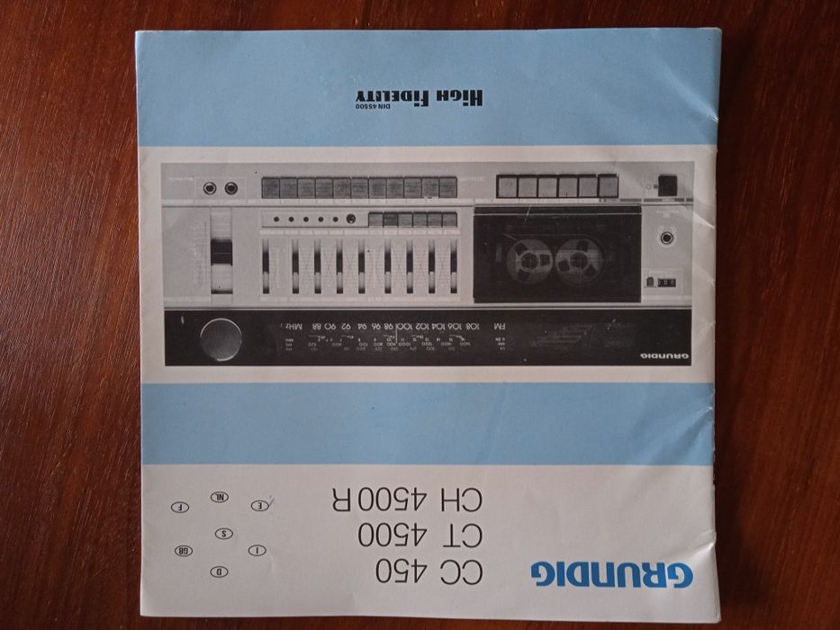 Manual instruções GRUNDIG CC450 CT4500 CH 4500R + certificado garantia