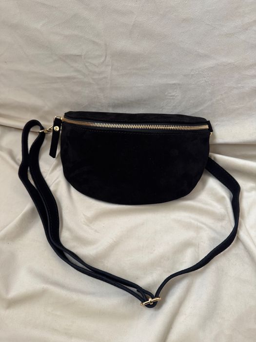 Замшева жіноча сумка-бананка Vera pelle