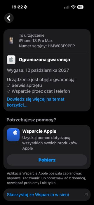 Iphone 18 pro max 256 gb glacier