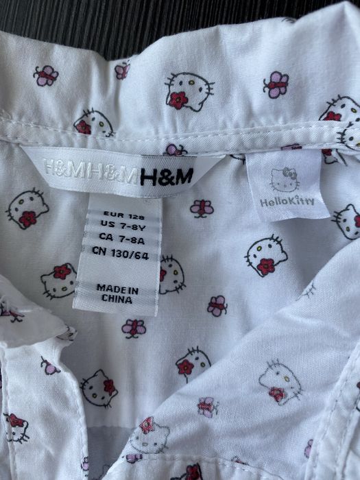 Продам білу блузу рубашку Hello Kittiy  для дівчинки