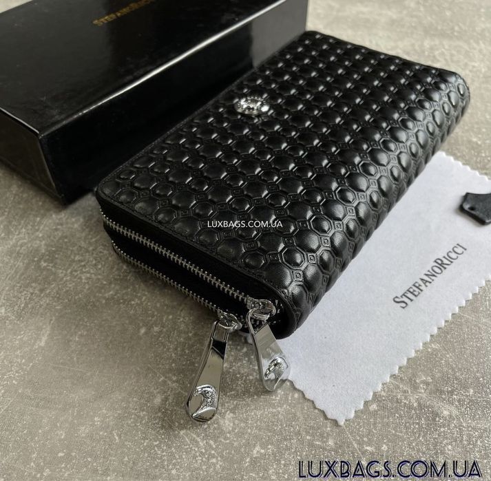 Мужской кожаный клатч кошелек Stefano Ricci