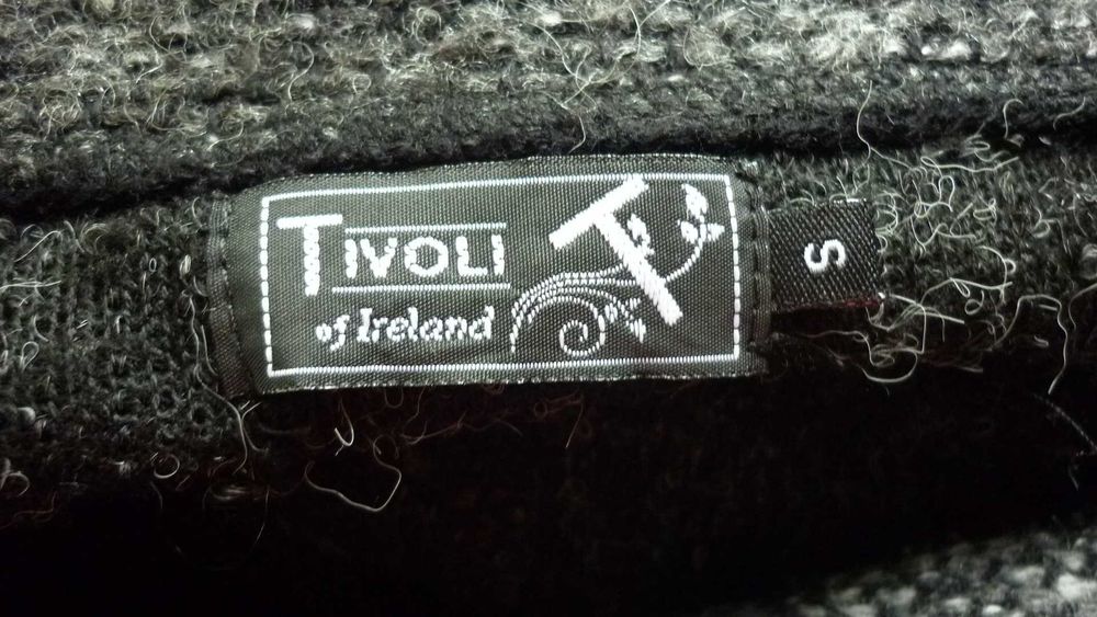 Tivoli- długi sweter-żakiet  z wełną  r; S/M