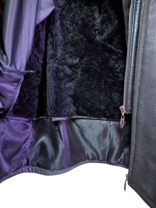 Мужская кожаная зимняя куртка