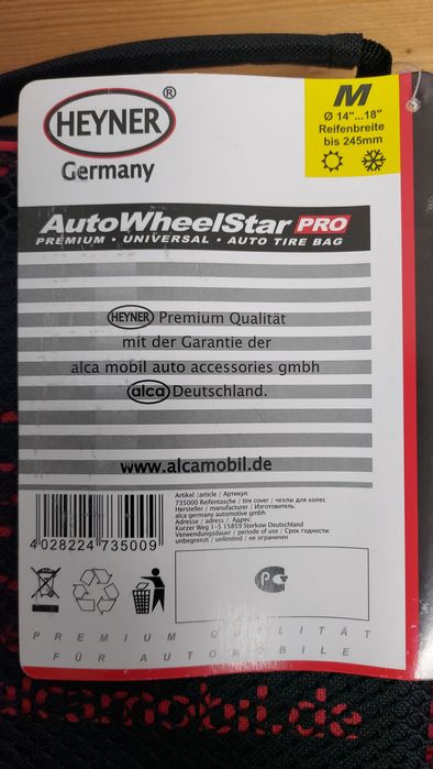 Capas de protecção Heyner para pneus