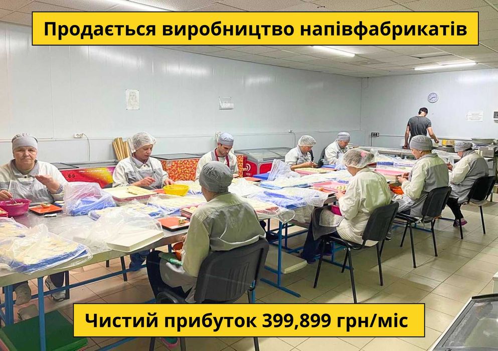Виробництво напівфабрикатів — Чистий прибуток 399,899 грн/міс