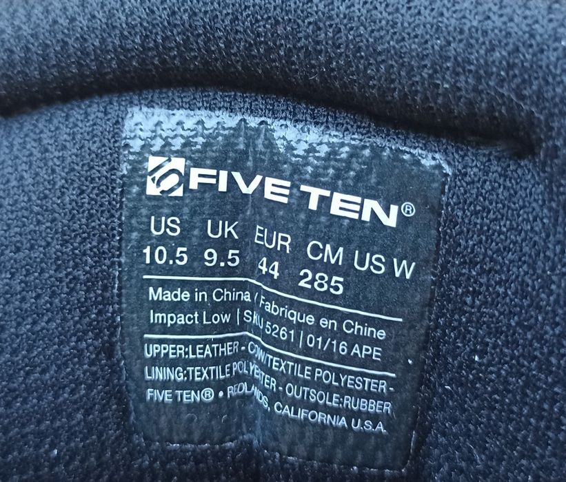 Велотуфли для MTB FIVE TEN IMPACT LOW black-blue.