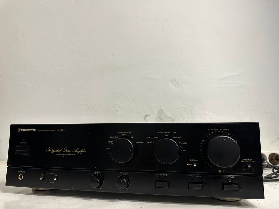 Wzmacniacz stereo Pioneer A-449 | 2 × 60 W | MM/MC | Direct | Hi-Fi | Japan