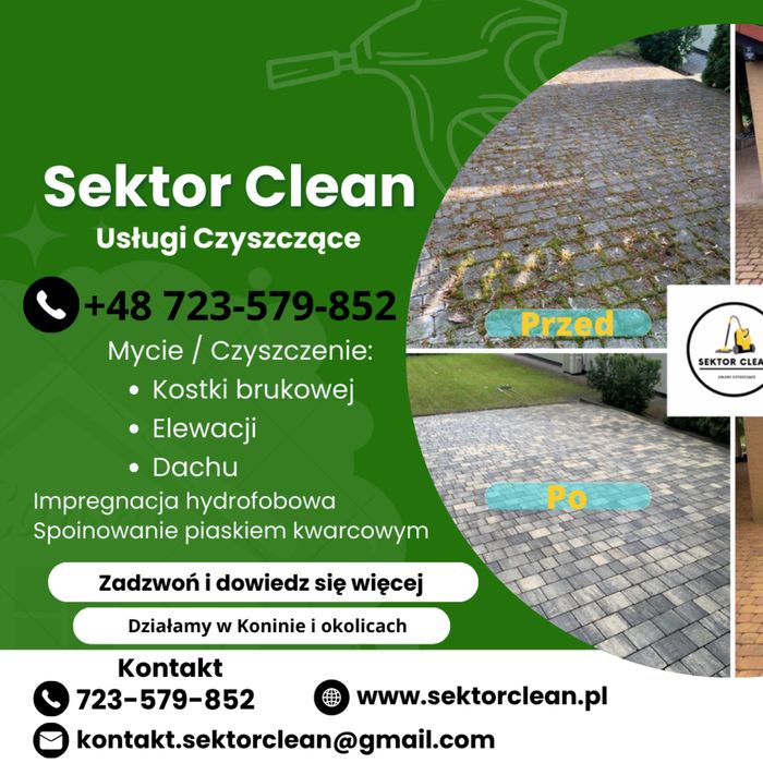 MYCIE CZYSZCZENIE Kostki brukowej, Elewacji, Dachu, Paneli, Malowanie