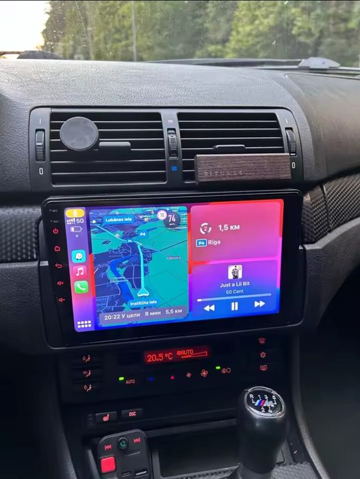 Rádio Android 14 com GPS BMW E46 (Novo)