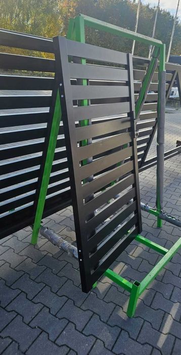 Aluminiowa brama przesuwna + furtka n80 - DOSTĘPNA OD RĘKI